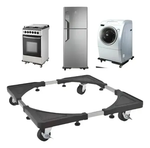 Base Suporte Rodinhas para Máquina de Lavar Geladeira Fogão Móvel Ajustável