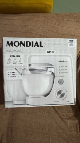 Batedeira Planetária Mondial BP-03W-2B com 12 Velocidades e 700W - Branca