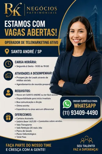 OPERADOR DE TELEMARKETING ATIVO