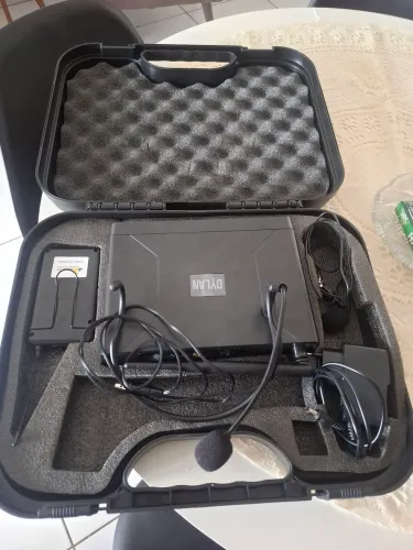Microfone sem fio DYLAN UDX-03 com headset de bolso e lapela