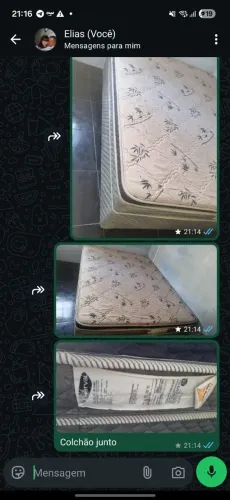 Cama box casal, tamanho padrão.