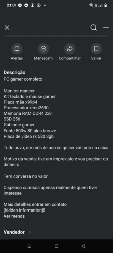 Vende-se esse Pc gamer completo novo 