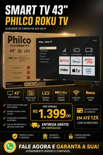 SMART TV PHILCO 43 POLEGADAS(LACRADA)