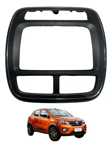 Moldura Central Painel Multimídia Renault Kwid 2018 A 2024 Preto
