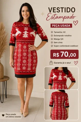 Vestido de Natal - Shein