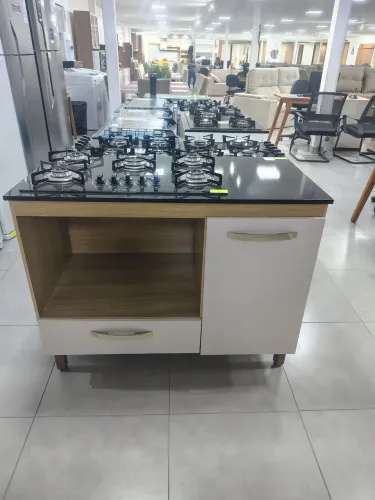 Balcão e fogão Cooktop 5 bocas