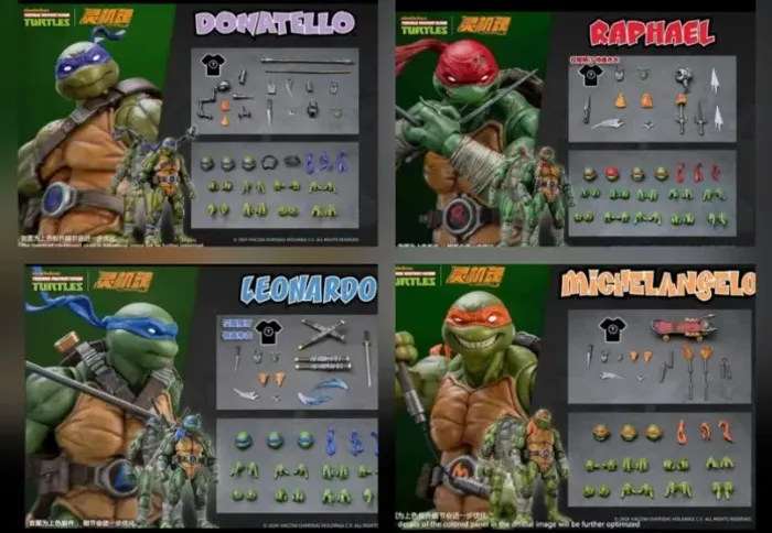 Tartarugas Ninjas TNMT Pack 4 Action Originais