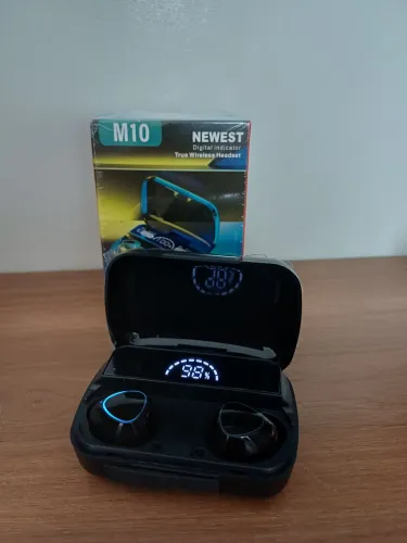 Fone de ouvido Bluetooth M10 Preto