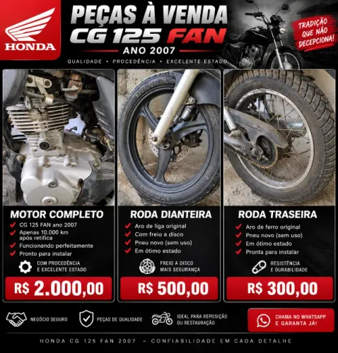 RODAS MOTO CG125 FAN 207