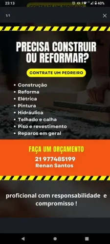 Pedreiro profissional