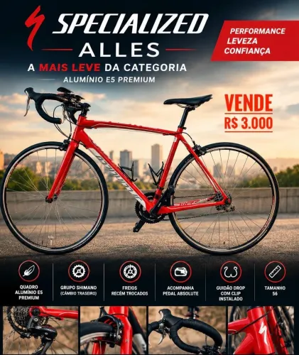 BICICLETA SPECIALIZED ALLES - A MAIS LEVE DA CATEGORIA