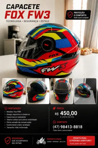 Vendo capacete FW3