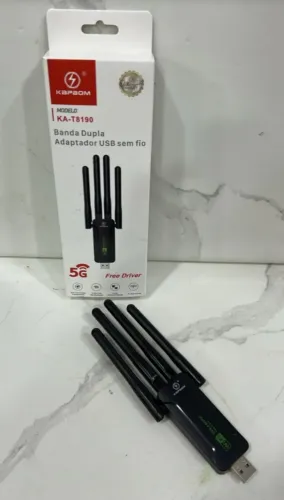 Adaptador Wi-Fi 5G USB Dual Band 1200Mbps Com 4 Antenas De Alto Ganho