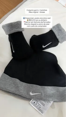 Kit touca + par de botinhas Nike original