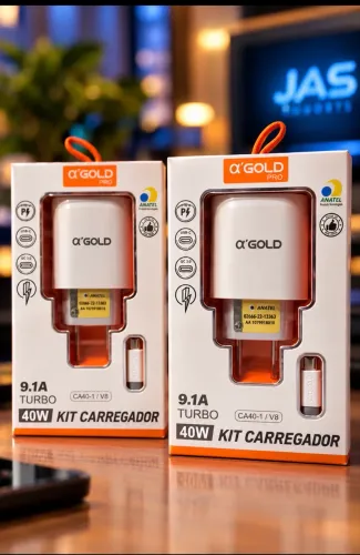 Kit carregador GOlD USB V8 turbo Micro 