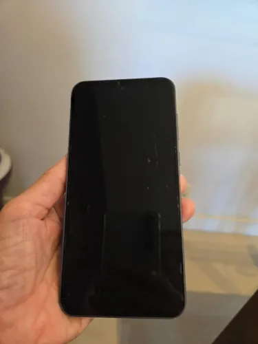 Vendo Samsung Galaxy A55 5G na cor Azul Escuro, com 256 GB de armazenamento e tela de 6.6"