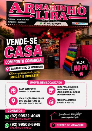Vendo ponto comercial com casa em Manaquiri