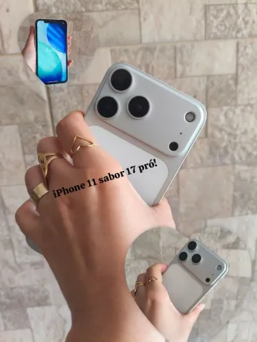 iPhone 11 na carcaça do 17 pró o famoso sabor 17 pró silver!