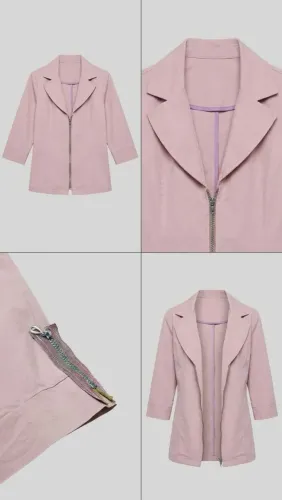 blazer tom rosa clarinho - usado poucas vezes