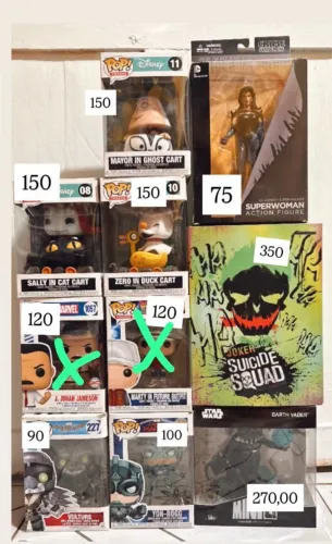 Vários figuras marvel e dc