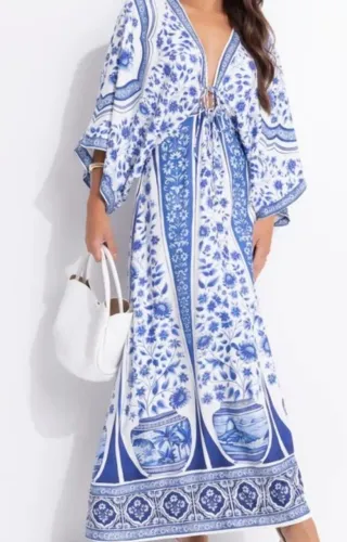 VESTIDO LONGO PORCELANA FARM GG
