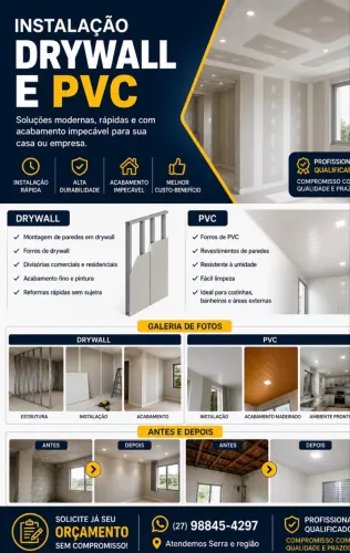 Rebaixo em pvc e drywall 
