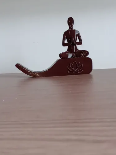 Escultura Moderna Oriental Yoga com Furo para Incenso ideal para Decoração de Ambientes