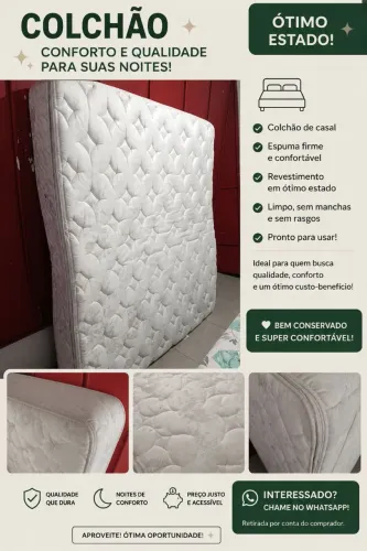 Colchão King usado em ótimo estado