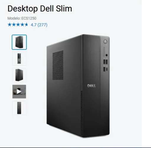 VENDO COMPUTADOR DELL ECS1250 + MONITOR DELL 27" E2726DS - NOVO NA CAIXA!!!