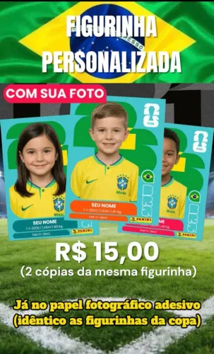 Figurinha Personalizada da Copa do Mundo (com sua foto)