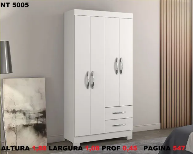 Guarda-roupa espaçoso solteiro