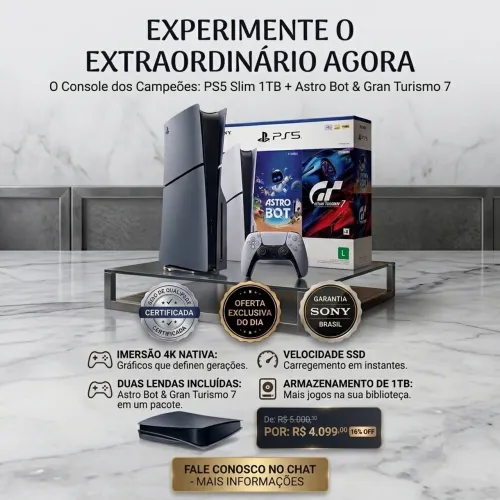 PlayStation 5 1 TB Com Leitor NOVO NA CAIXA | Com 1 Controle + 2 JOGOS