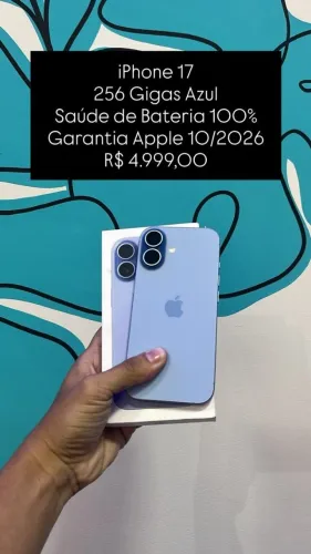 Aparelho Seminovo: iPhone 17 Azul 256GB - Impecavel | Loja Fisica