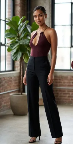 Body bordô 