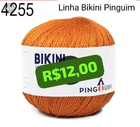 Linha Bikini Pingouin Original Cor 4255 Fio para Crochê e Tricô