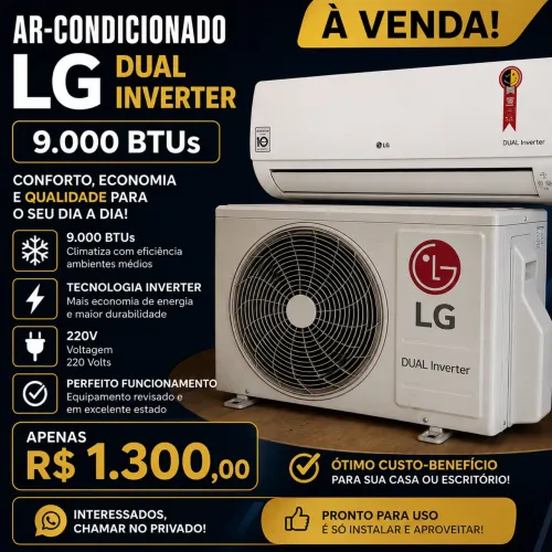 Ar condicionado LG 9.000 BTUS
