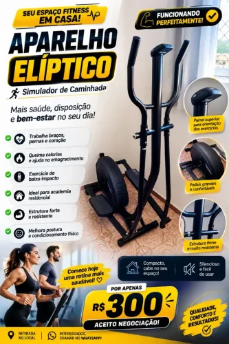 APARELHO ELÍPTICO / SIMULADOR DE CAMINHADA - R$ 450
