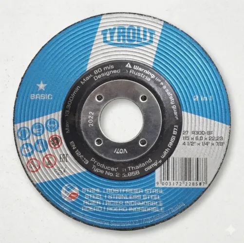 10 discos de desbaste Tyrol 4 polegadas 115x6x22,23