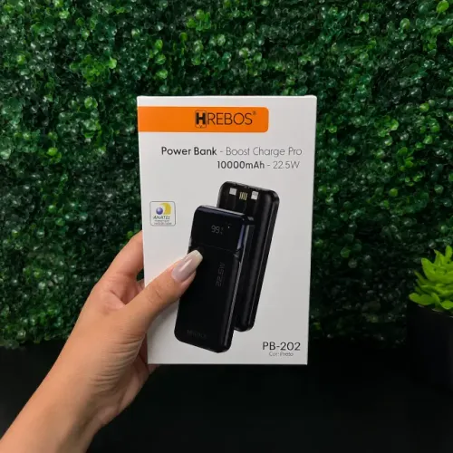 Power Bank Hrebos 10000mAh 22.5W Carregamento Rápido