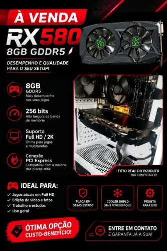 Placa de vídeo rx 580 8g