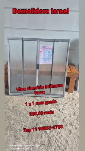 Vitro alumínio brilhante Novo 