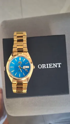 Relógio Orient Dourado e Azul