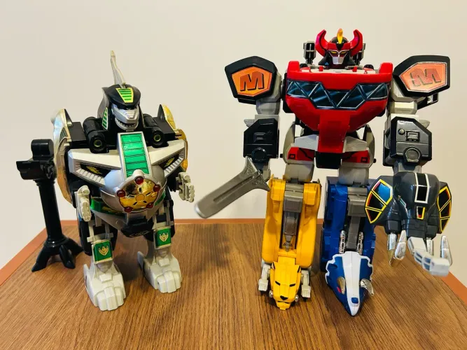 Megazord + Dragonzord Deluxe Bandai Anos 90