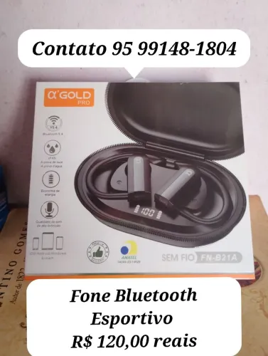 Fone Esportivo Bluetooth - IPX5/IOS/Android