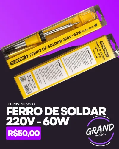 Ferro de soldar BOMVINK 220V- 60W
