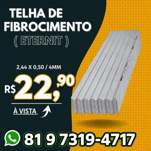 TELHA DE FIBROCIMENTO ETERNIT
