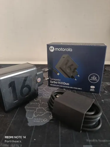 Carregador Turbo Motorola 168W com fonte e cabo Tipo C / MEGA PROMOÇÃO 