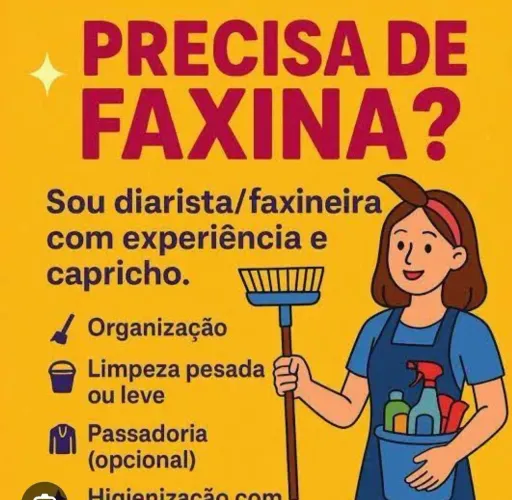 Faxineira , eu possuo referências