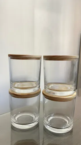 Vendo copo de whisky com tampa para velas - 4 unidades