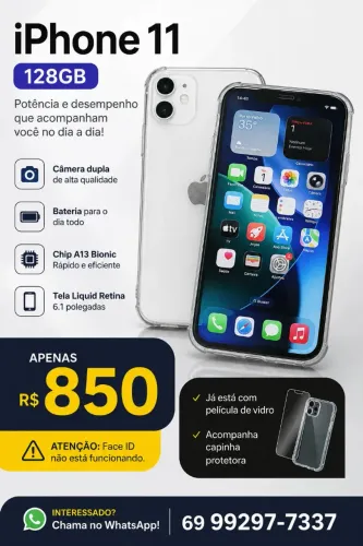 Iphone 11 128gb sem face ID